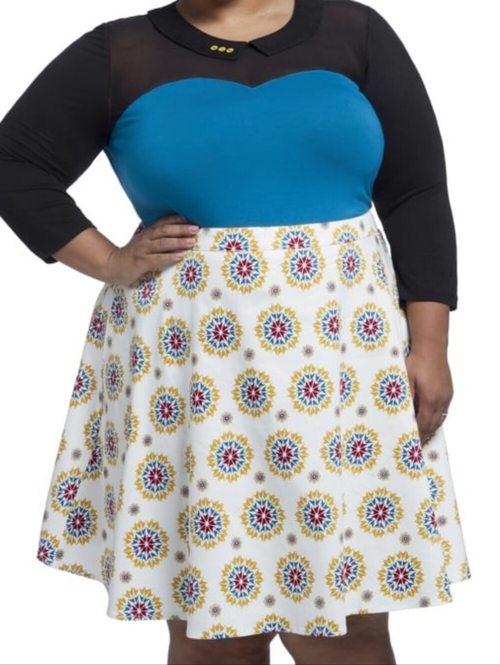 Star Trek Her Universe Comm Badge Mandala Skater Skirt Sz M